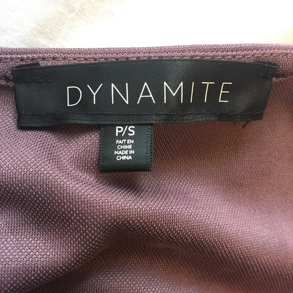 Dynamite Purple Long Sleeve Wrap Dress - Picture 4 of 8